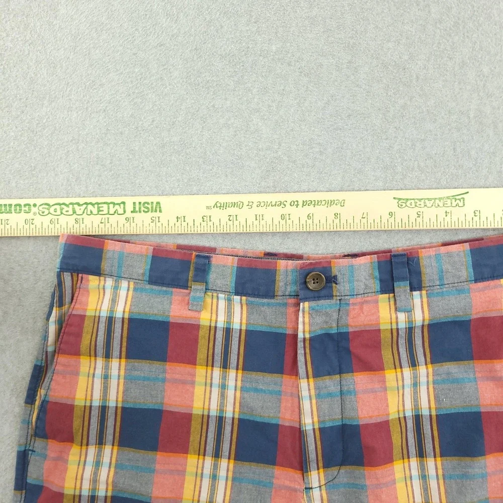 Banana Republic Shorts Mens 36 Multicolor Plaid Cotton Chino 10